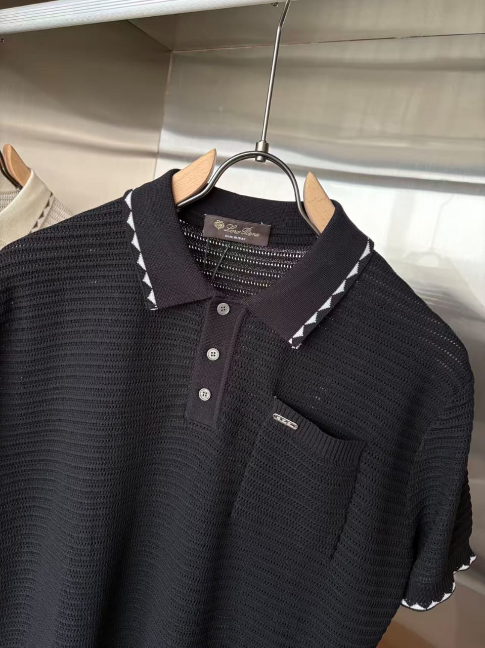 Loro Piana - Diamond-Stitch Knit Polo