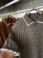 Loro Piana - Diamond-Stitch Knit Polo