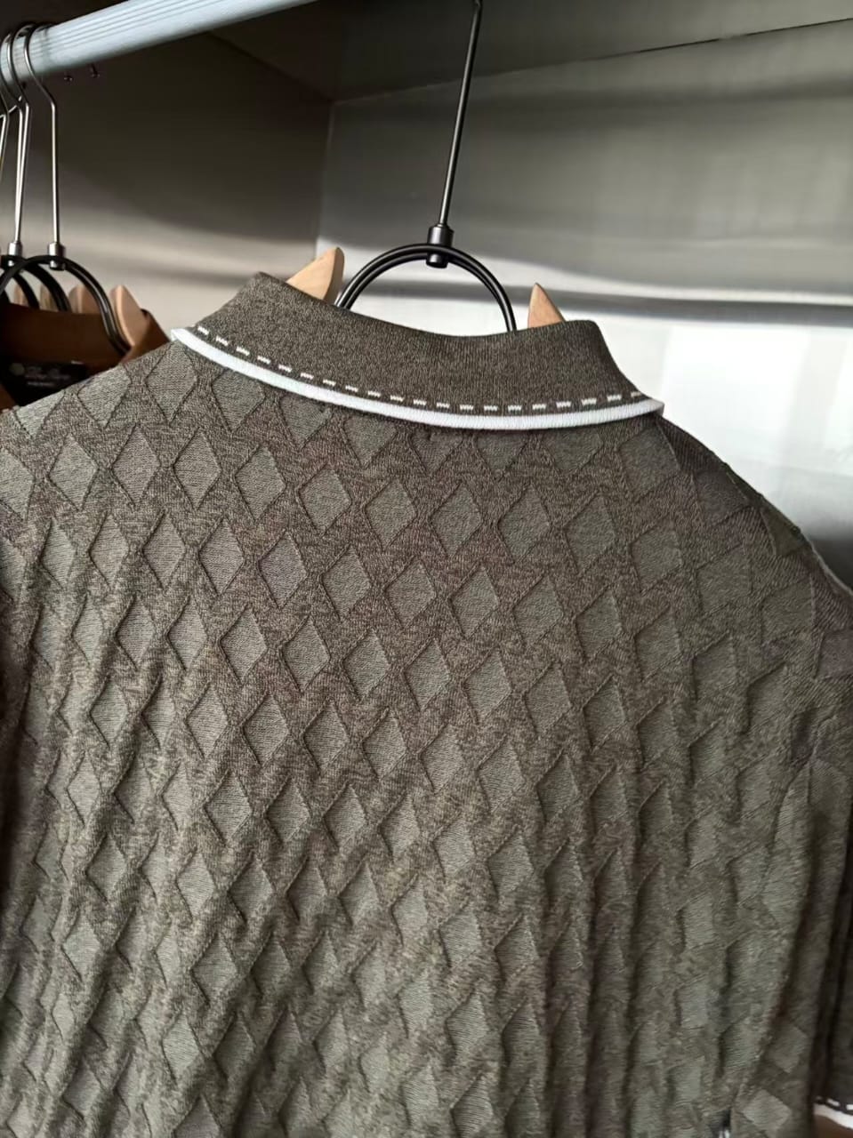 Loro Piana - Diamond-Stitch Knit Polo