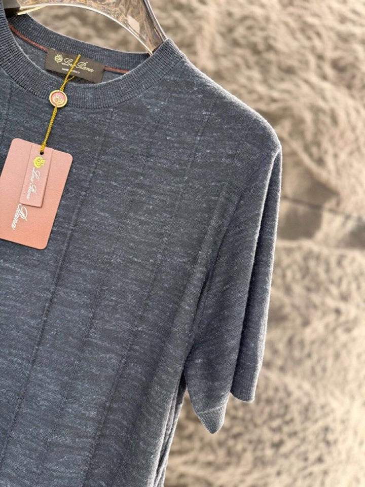 Loro Piana - Vertical-Stripe Knit T-Shirt