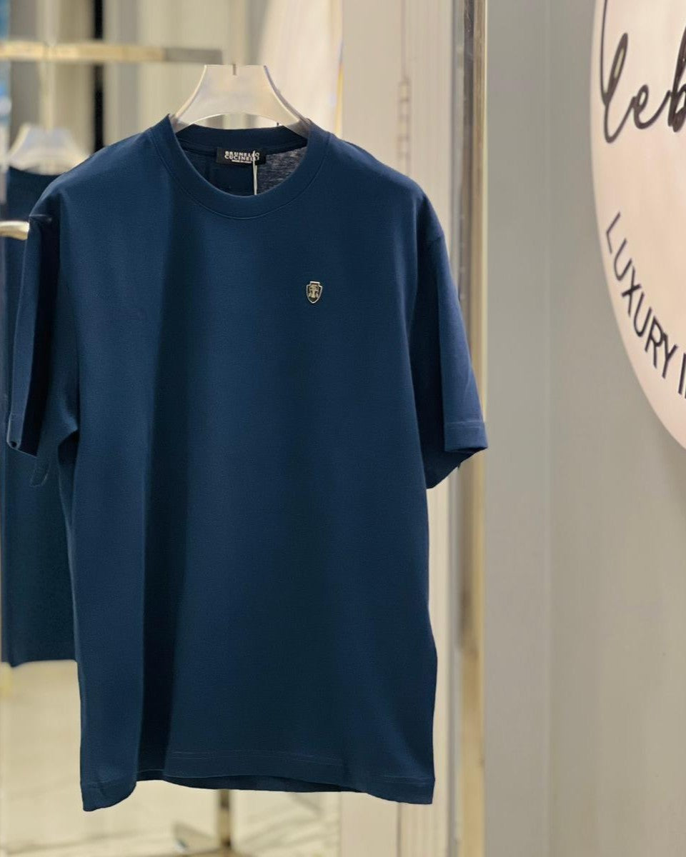 Brunello Cucinelli - Crest Embroidery Cotton T-Shirt
