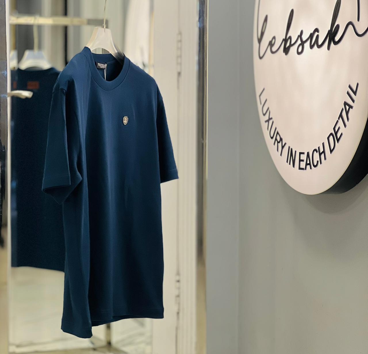 Brunello Cucinelli - Crest Embroidery Cotton T-Shirt