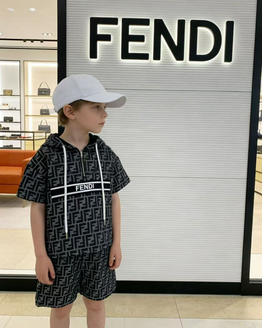Fendi - Kids FF Monogram Hooded Set