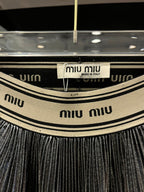 Miu Miu - Girls' Metallic Pleated Skirt and T-Shirt Ensemble