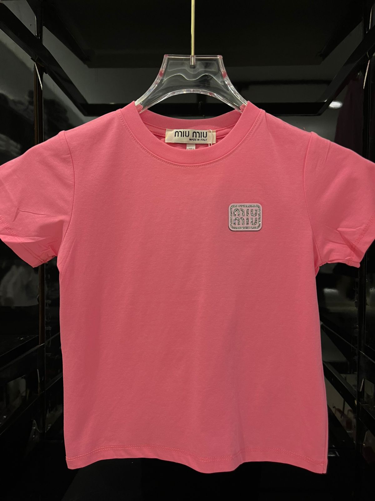 Miu Miu - Girls' Metallic Pleated Skirt and T-Shirt Ensemble