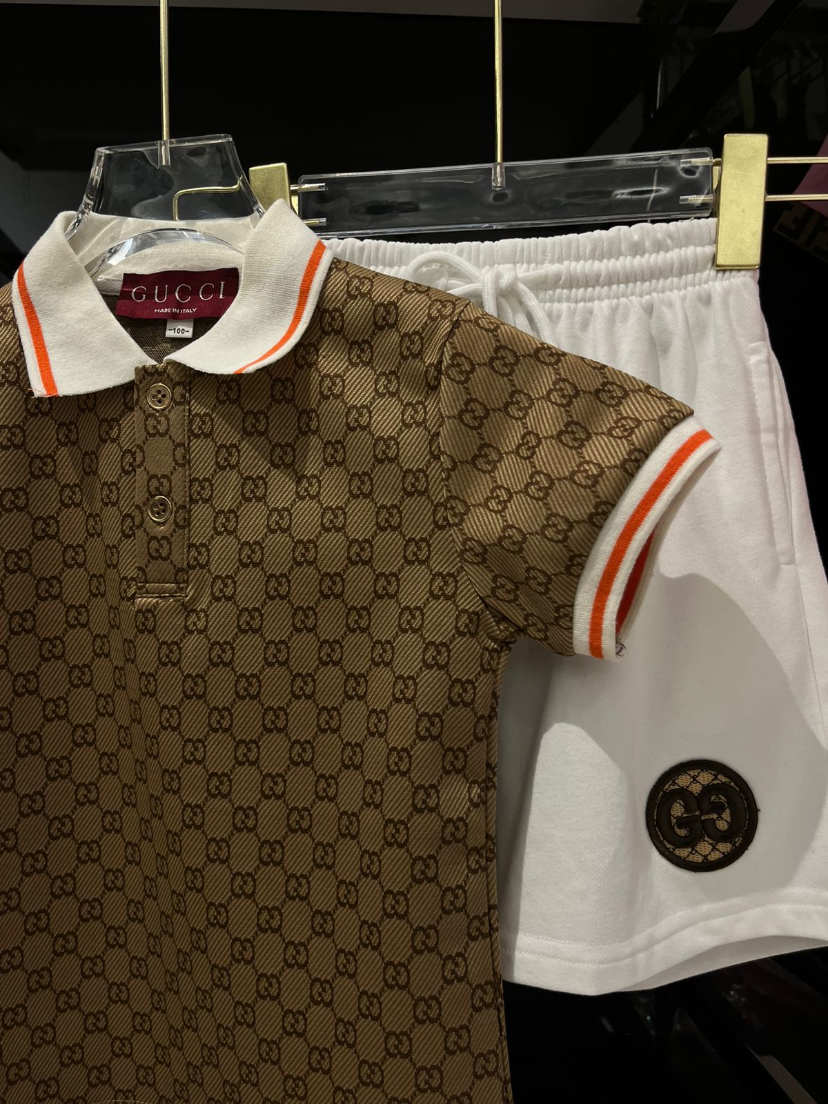 Gucci - Kids Double G Geometric Knit Set