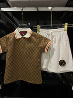 Gucci - Kids Double G Geometric Knit Set