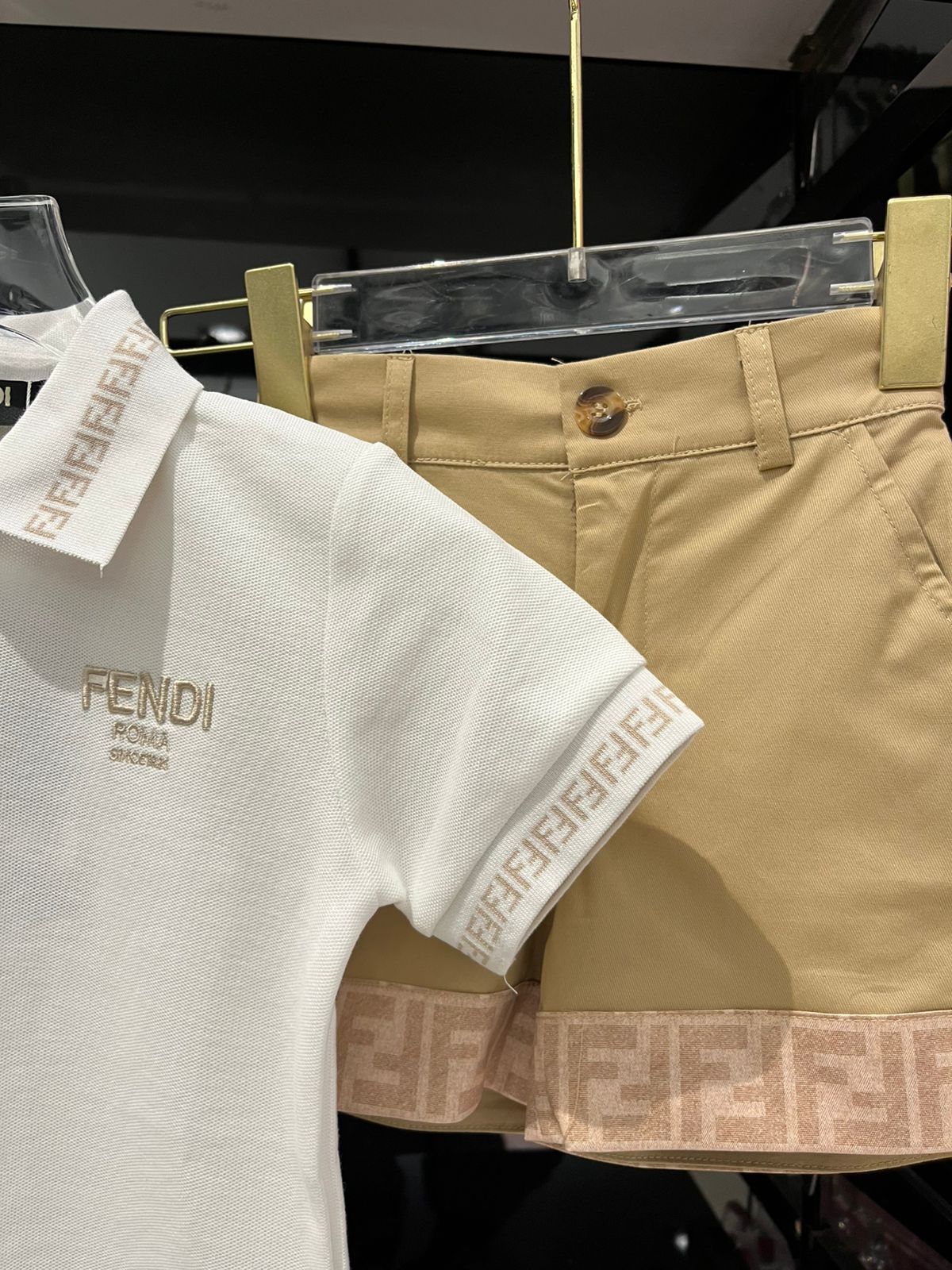 Fendi - Kids Embroidered Logo Polo and Chino Set