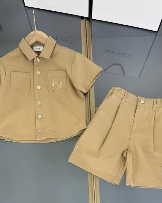Fendi - Kids Embroidered FF Linen-Blend Set