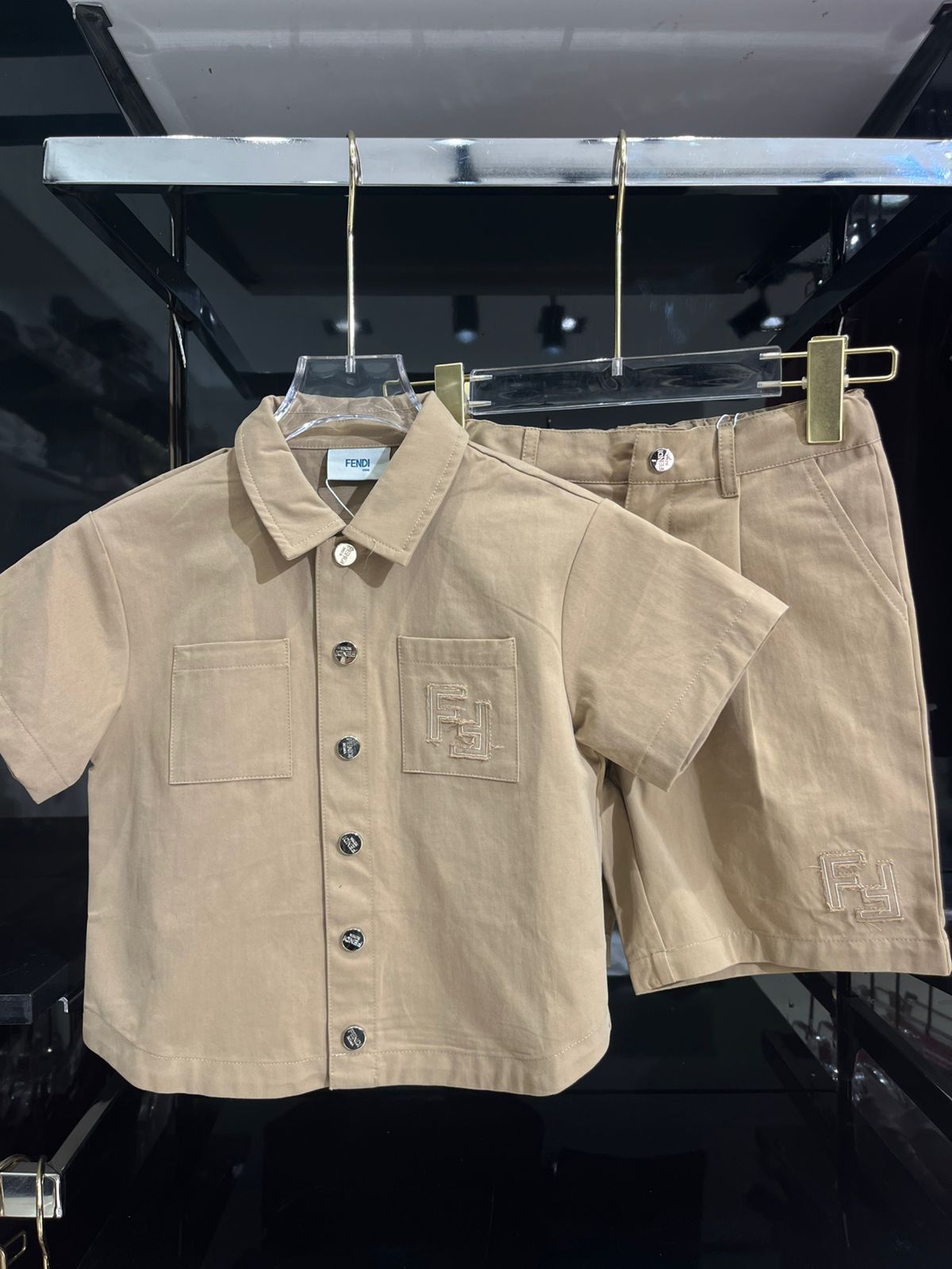 Fendi - Kids Embroidered FF Linen-Blend Set