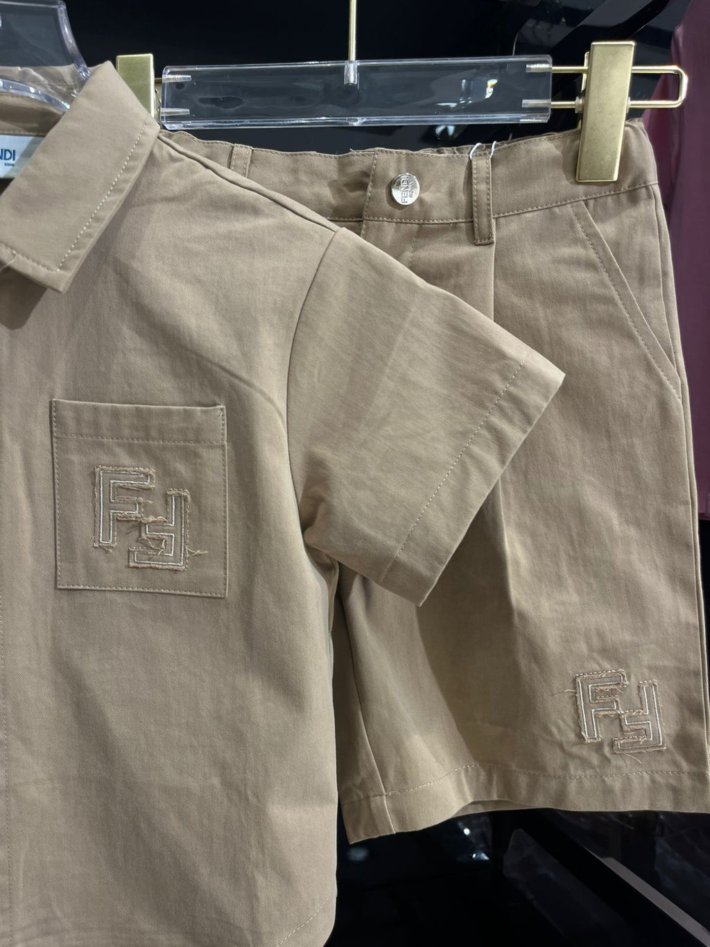 Fendi - Kids Embroidered FF Linen-Blend Set