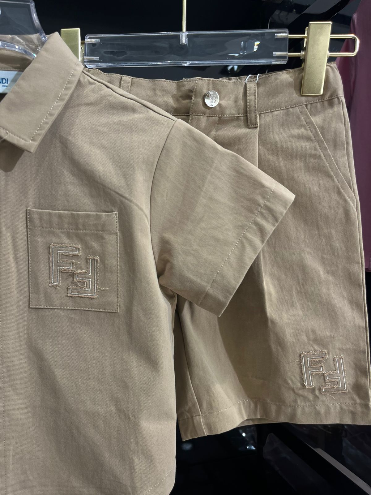 Fendi - Kids Embroidered FF Linen-Blend Set