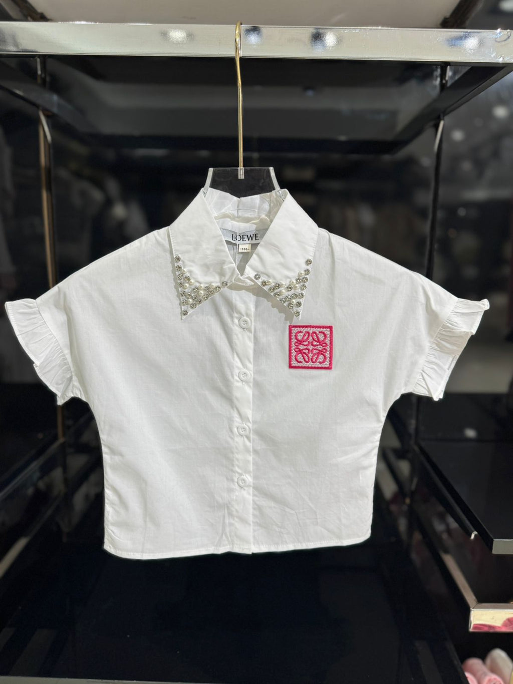 Loewe - Kids Pearl-Embellished Blouse and Ruffle Set