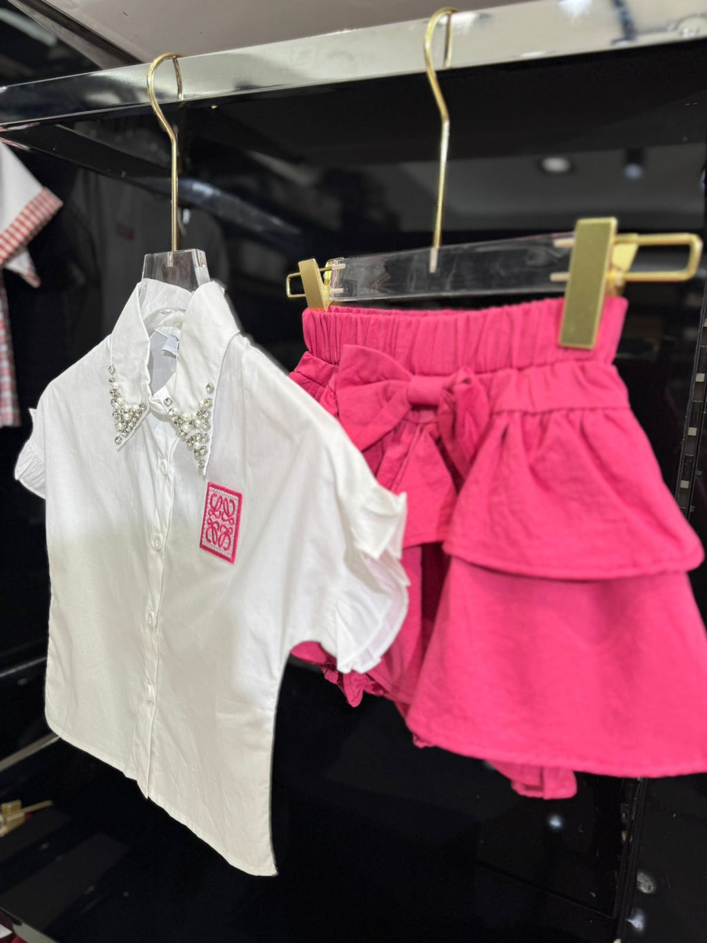 Loewe - Kids Pearl-Embellished Blouse and Ruffle Set