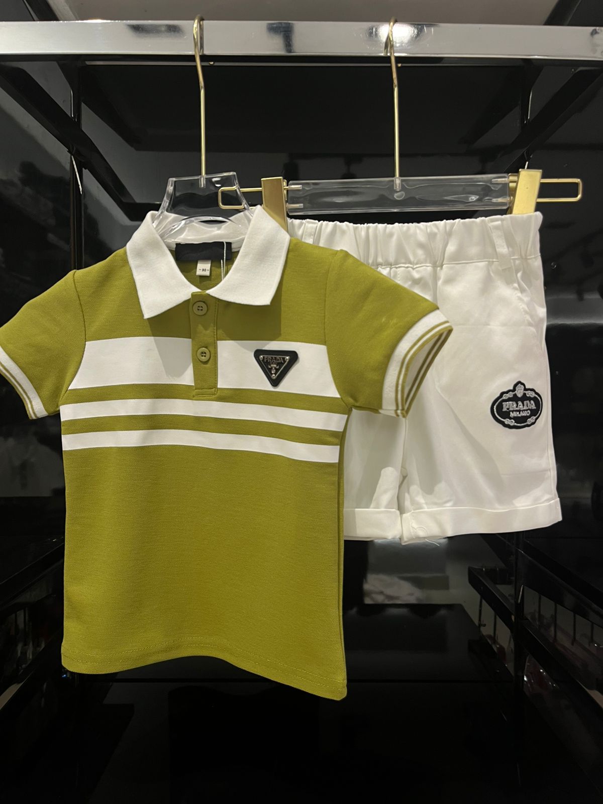 Prada - Kids Stripe Polo and Chino Set