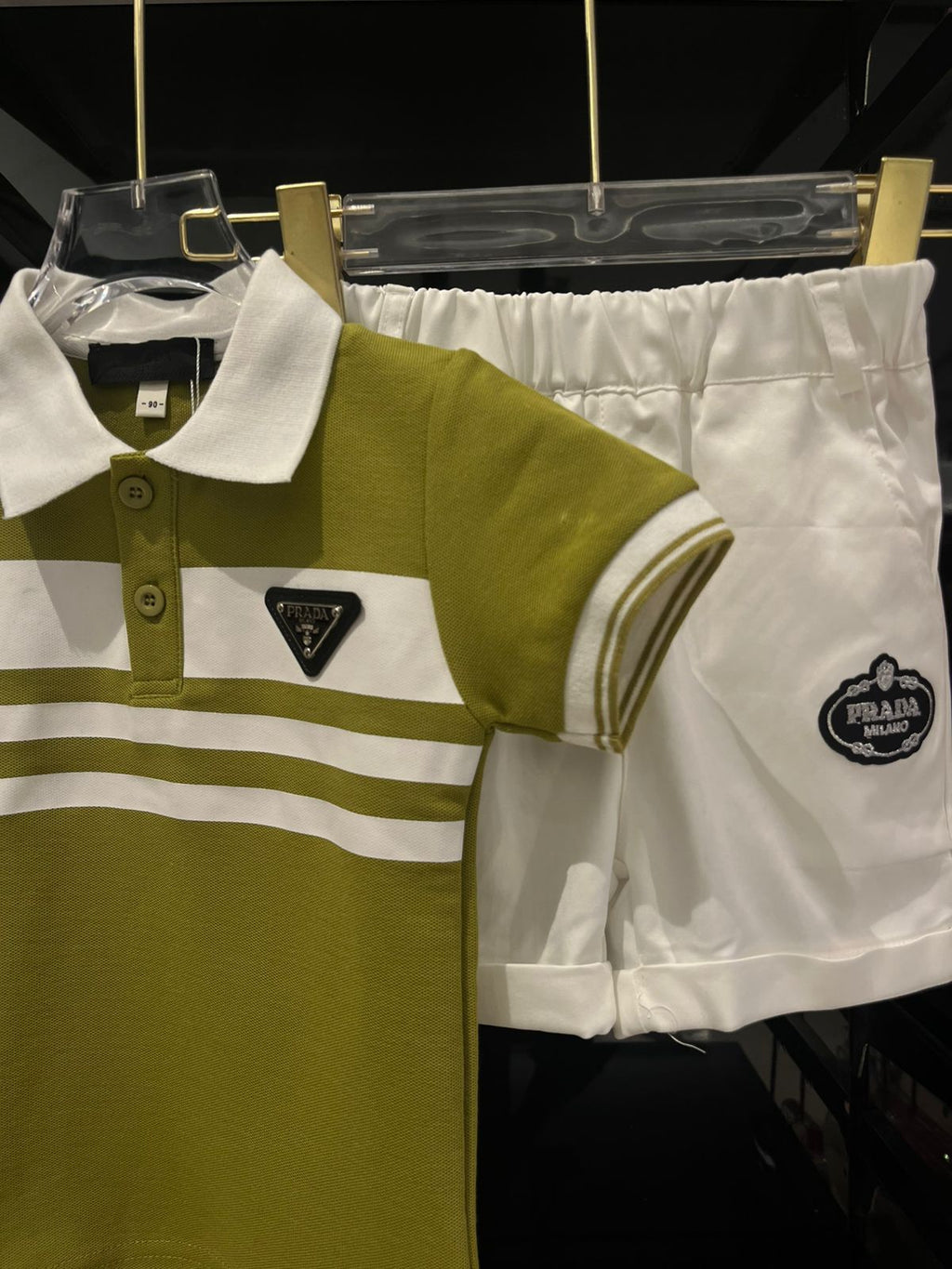 Prada - Kids Stripe Polo and Chino Set