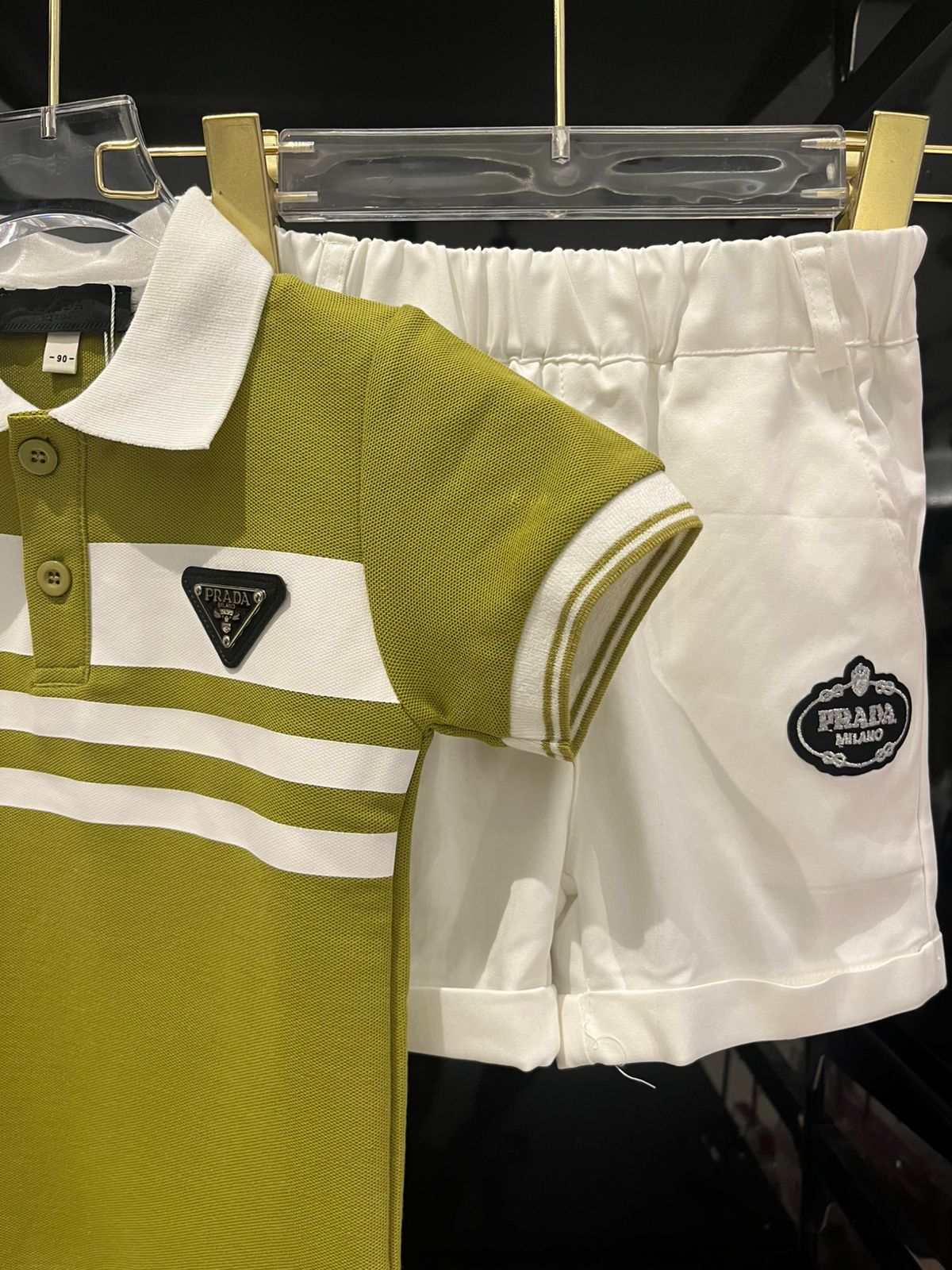 Prada - Kids Stripe Polo and Chino Set