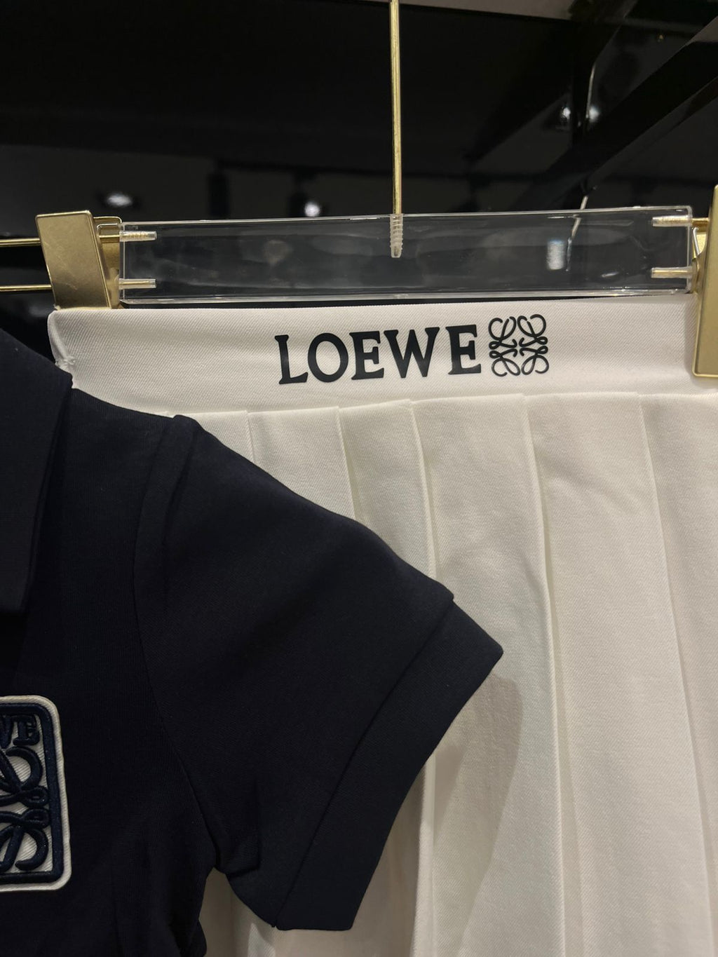 Loewe - Kids Anagram Polo and Pleated Skirt Set