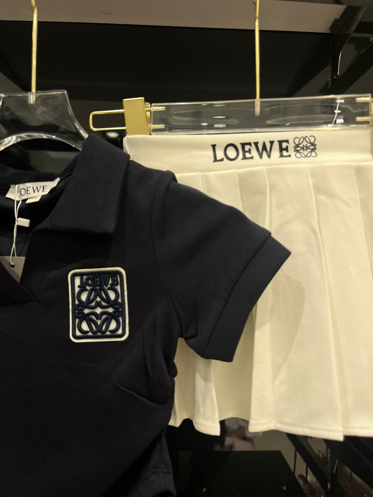 Loewe - Kids Anagram Polo and Pleated Skirt Set