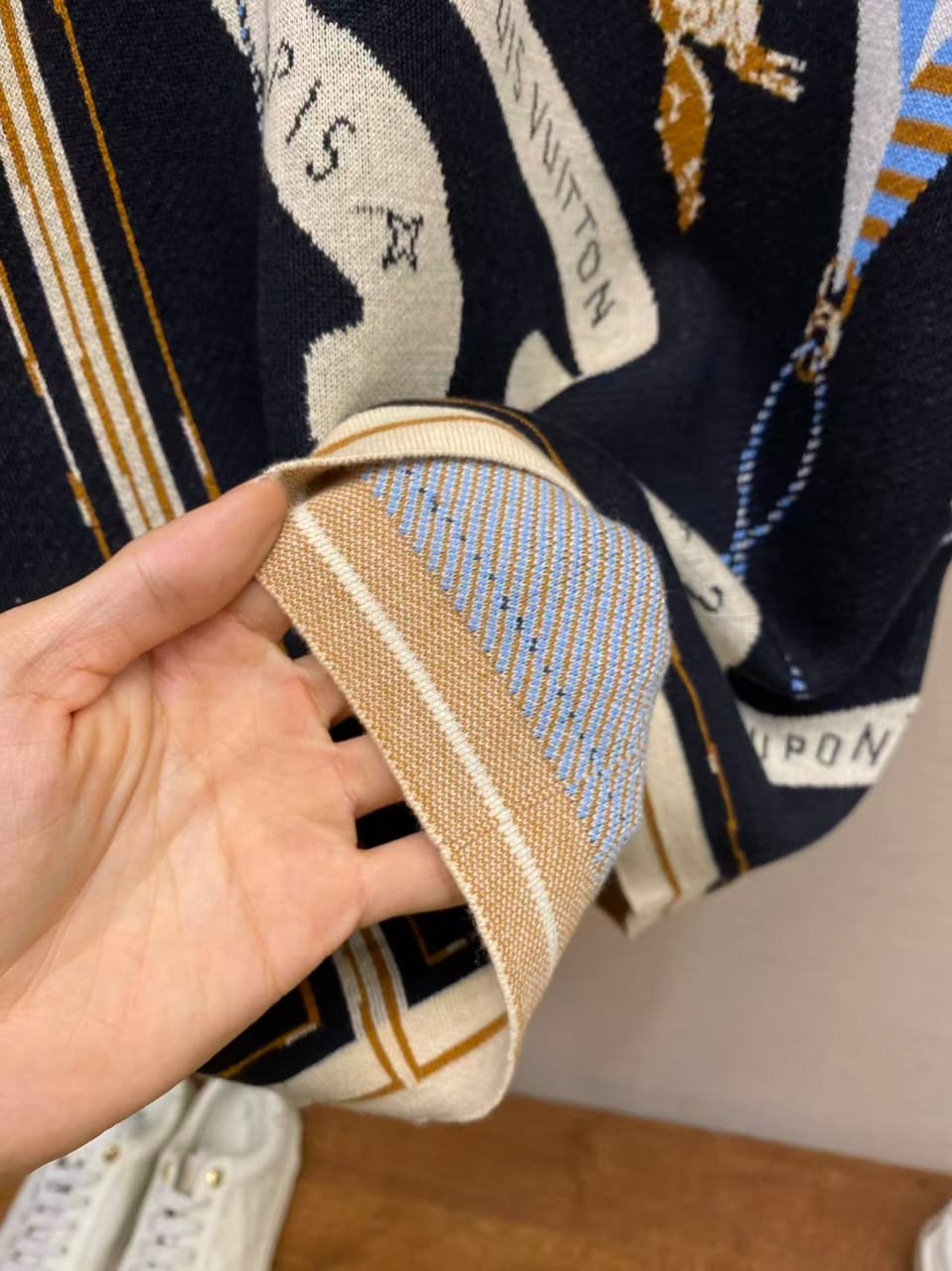 Louis Vuitton - Monogram Scarf-Print Knit T-Shirt