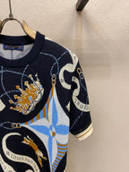 Louis Vuitton - Monogram Scarf-Print Knit T-Shirt