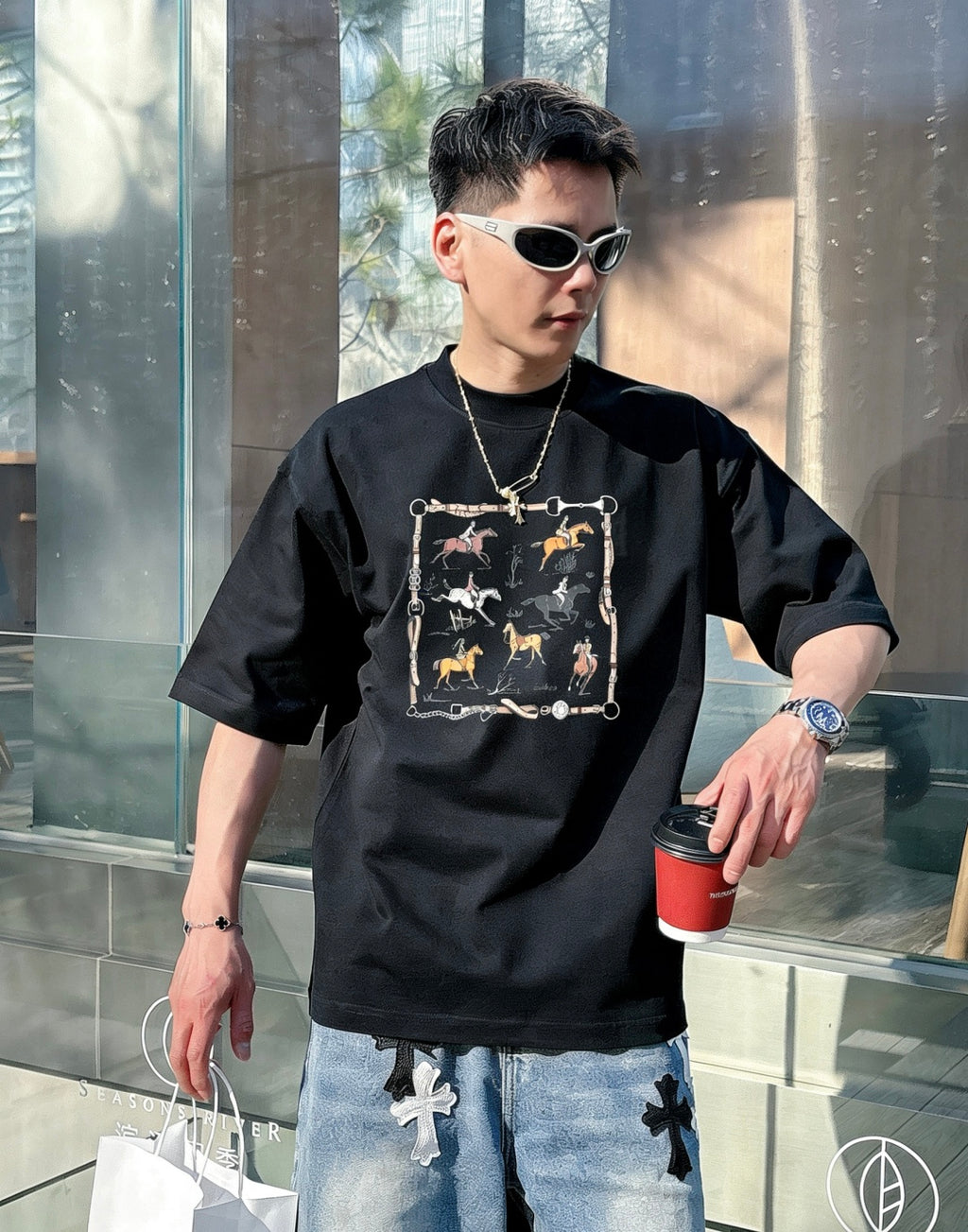 Hermès - "Cheval d'Orient" Graphic T-Shirt