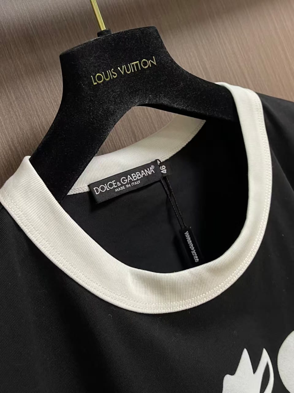 Dolce & Gabbana - Leopard Graphic Ringer T-Shirt