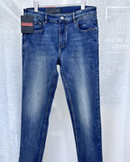 Zegna - "Triple Stitch" Detail Straight-Leg Jeans