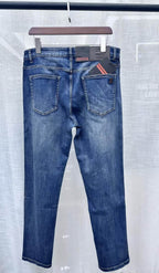 Zegna - "Triple Stitch" Detail Straight-Leg Jeans