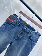 Zegna - "Triple Stitch" Detail Straight-Leg Jeans
