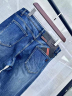 Zegna - "Triple Stitch" Detail Straight-Leg Jeans