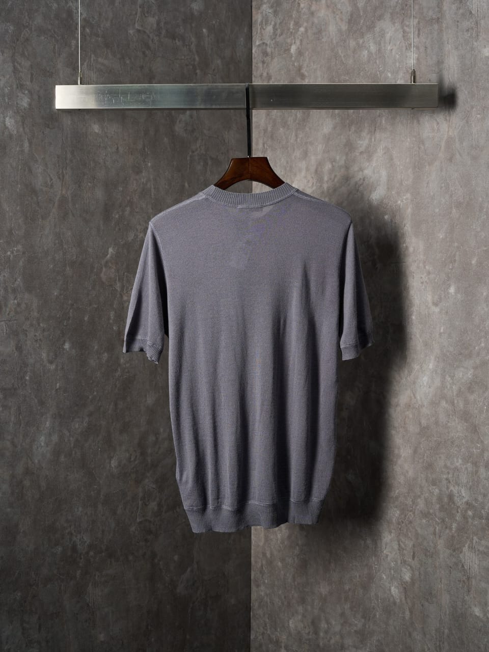 Prada - Milano Logo Knit Crewneck T-Shirt (Grey Variant)