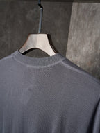 Prada - Milano Logo Knit Crewneck T-Shirt (Grey Variant)