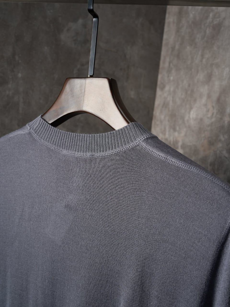 Prada - Milano Logo Knit Crewneck T-Shirt (Grey Variant)