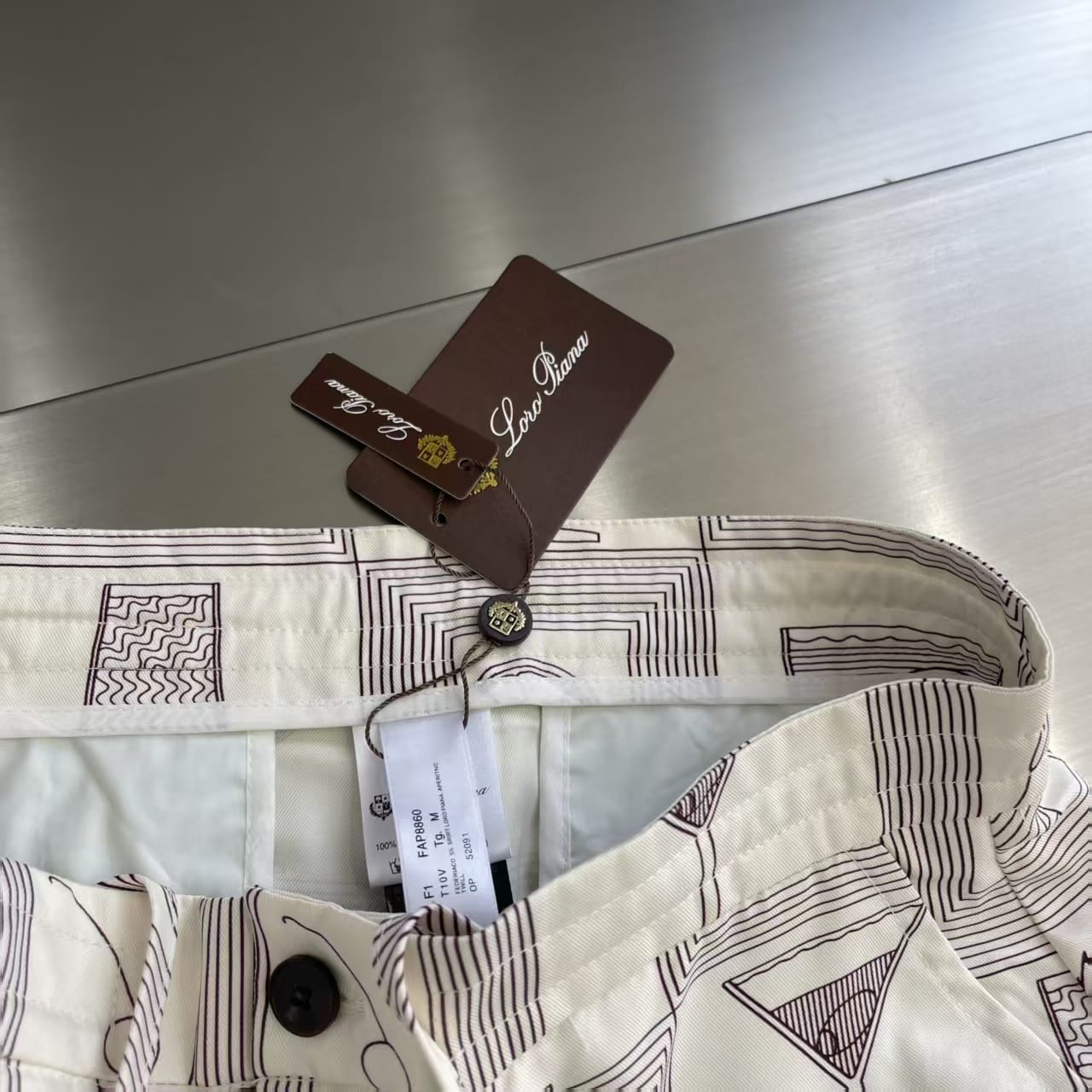 Loro Piana - André Silk-Linen Cocktail Print Shorts