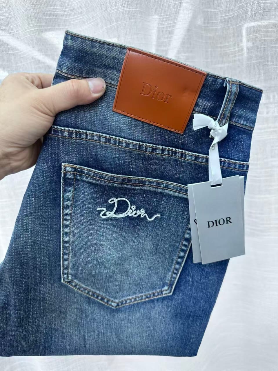 Dior - Slim-Fit Distressed Denim Jeans