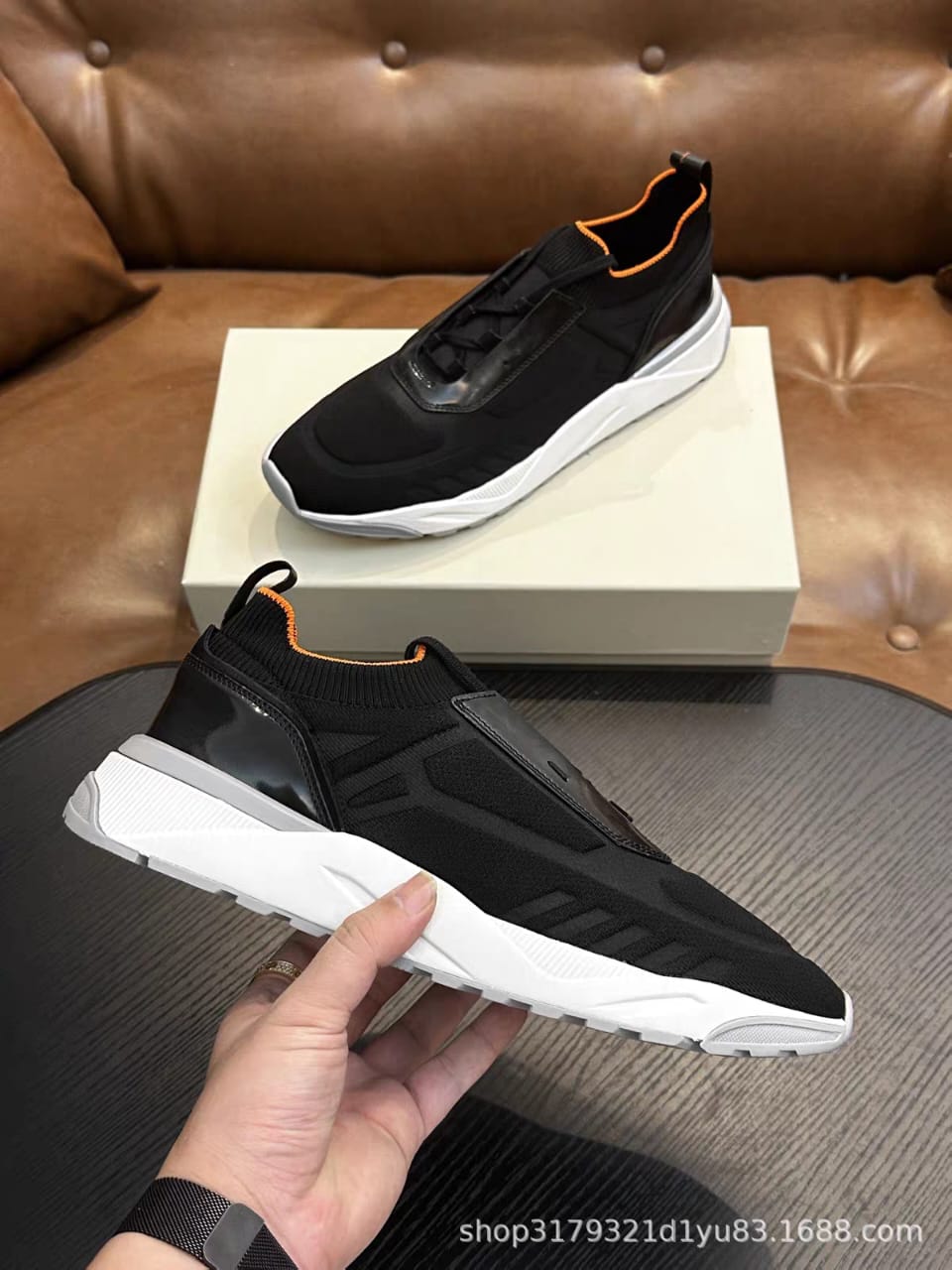 Santoni - "Doyle" Sock Sneaker