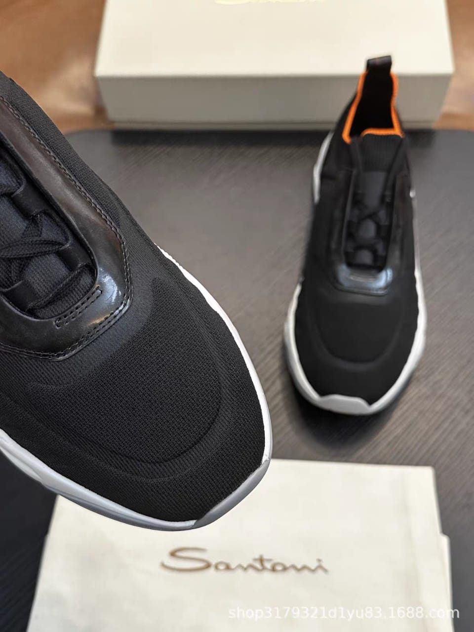 Santoni - "Doyle" Sock Sneaker