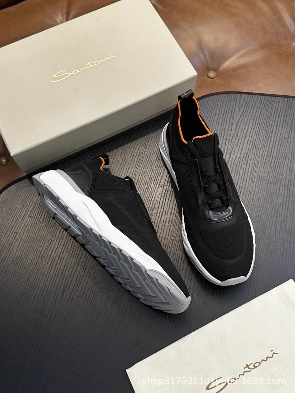 Santoni - "Doyle" Sock Sneaker