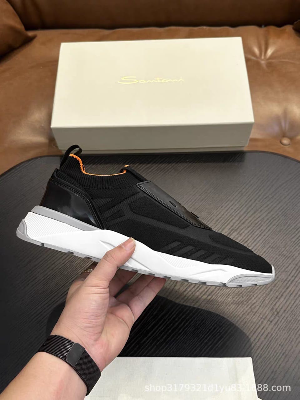 Santoni - "Doyle" Sock Sneaker