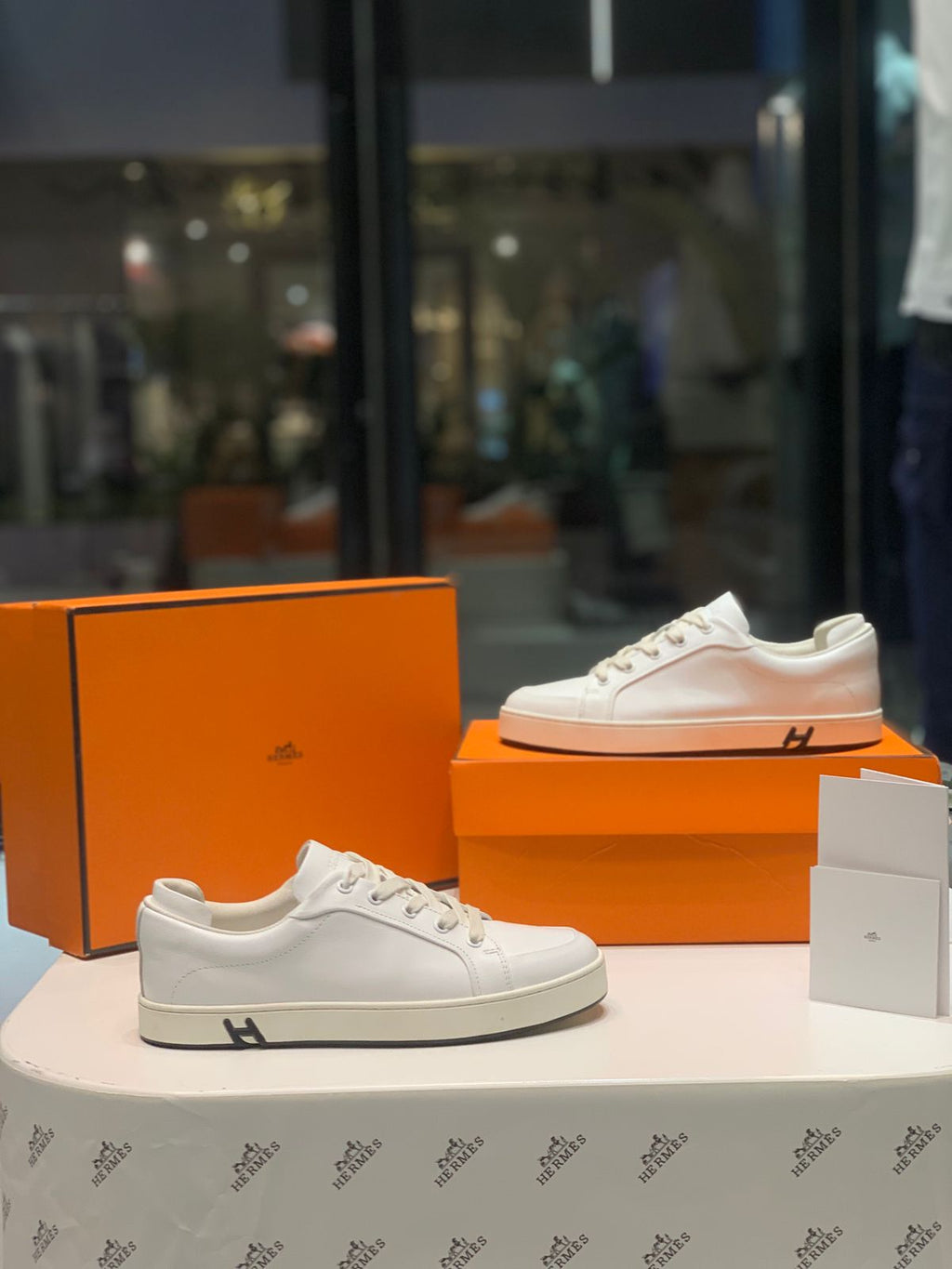 Hermes - White Bouncing Sneaker