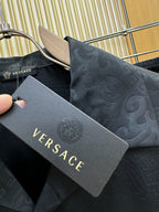 Versace - Black Medusa Jacquard Silk-Satin Set