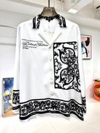 Versace - White Monochrome Barocco Print Two-Piece Set