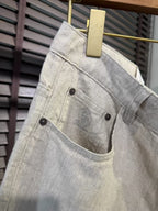 Brunello Cucinelli - Textured Ecru Linen Shorts