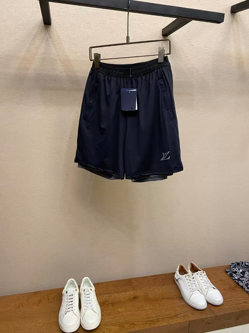 Louis Vuitton - LV Logo Tonal Swimwear Shorts - Navy Blue