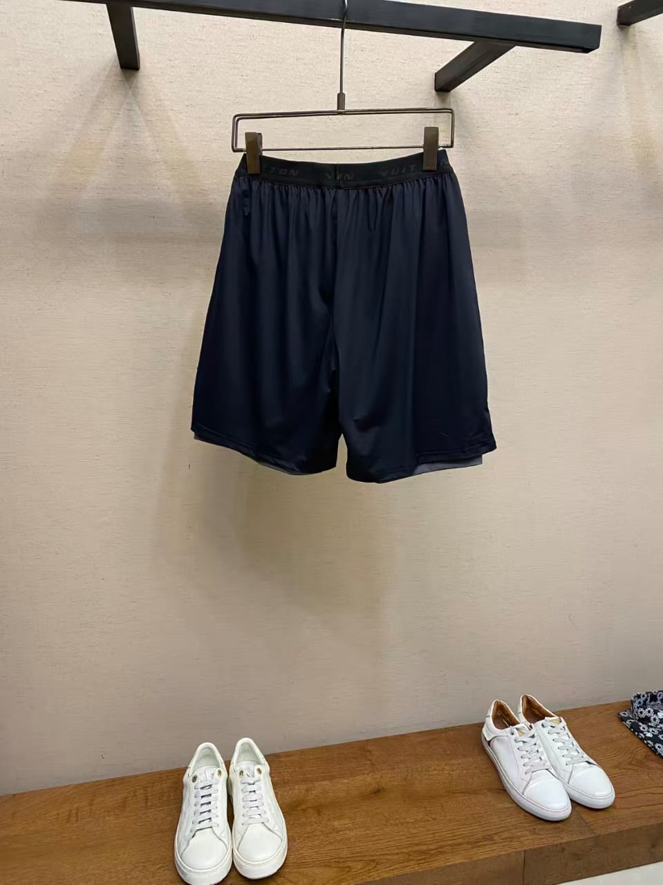 Louis Vuitton - LV Logo Tonal Swimwear Shorts - Navy Blue