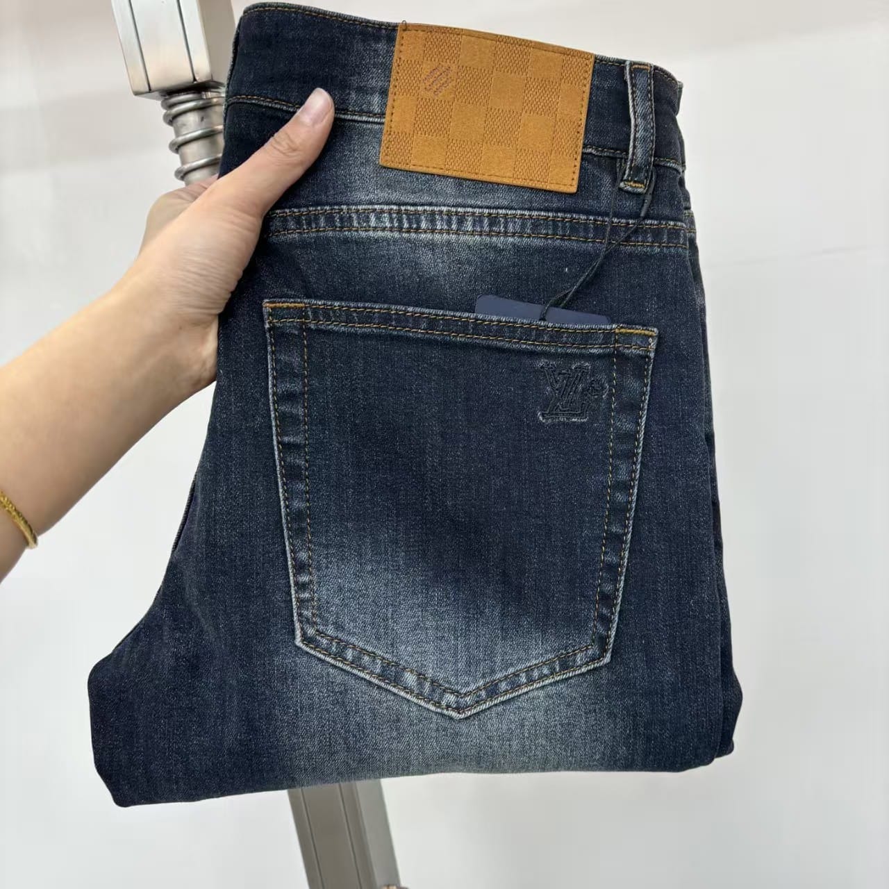 Louis Vuitton - Cuff Dark Wash Denim Jeans