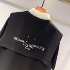 Maison Margiela - Paris Men’s Contemporary Layered-Effect Polo Shirt in Black and White