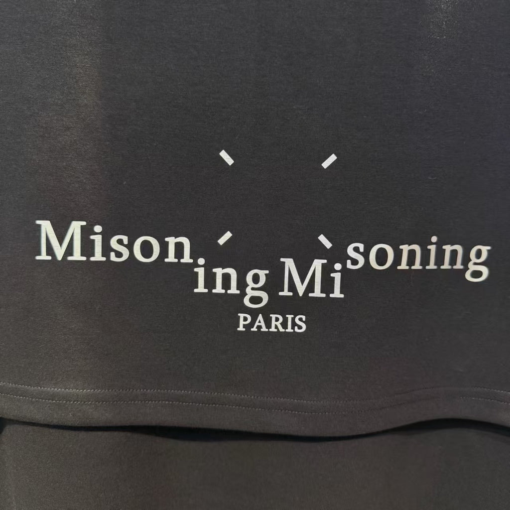 Maison Margiela - Paris Men’s Contemporary Layered-Effect Polo Shirt in Black and White