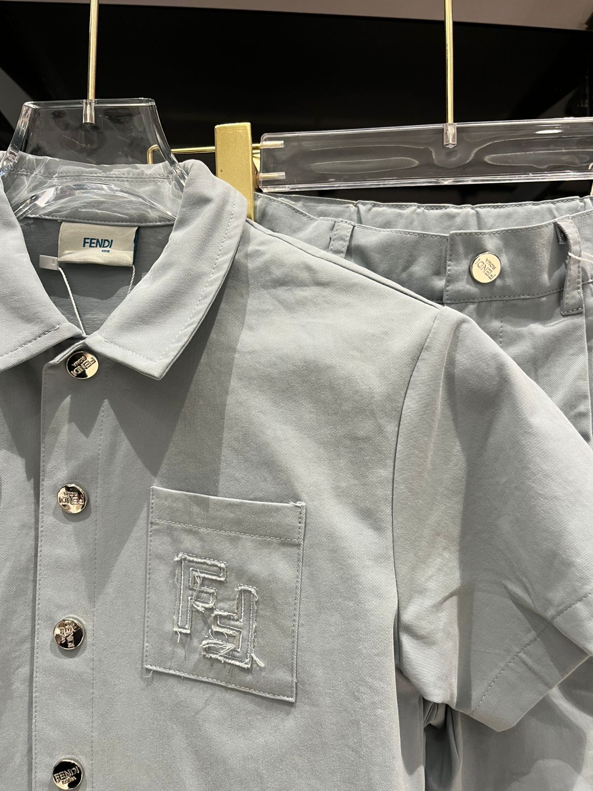 Fendi - Kids FF Logo Cotton Twill Set